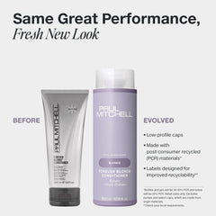 Paul Mitchell Forever Blonde facilite le démêlage lors de l'application pour cheveux éclaircis.