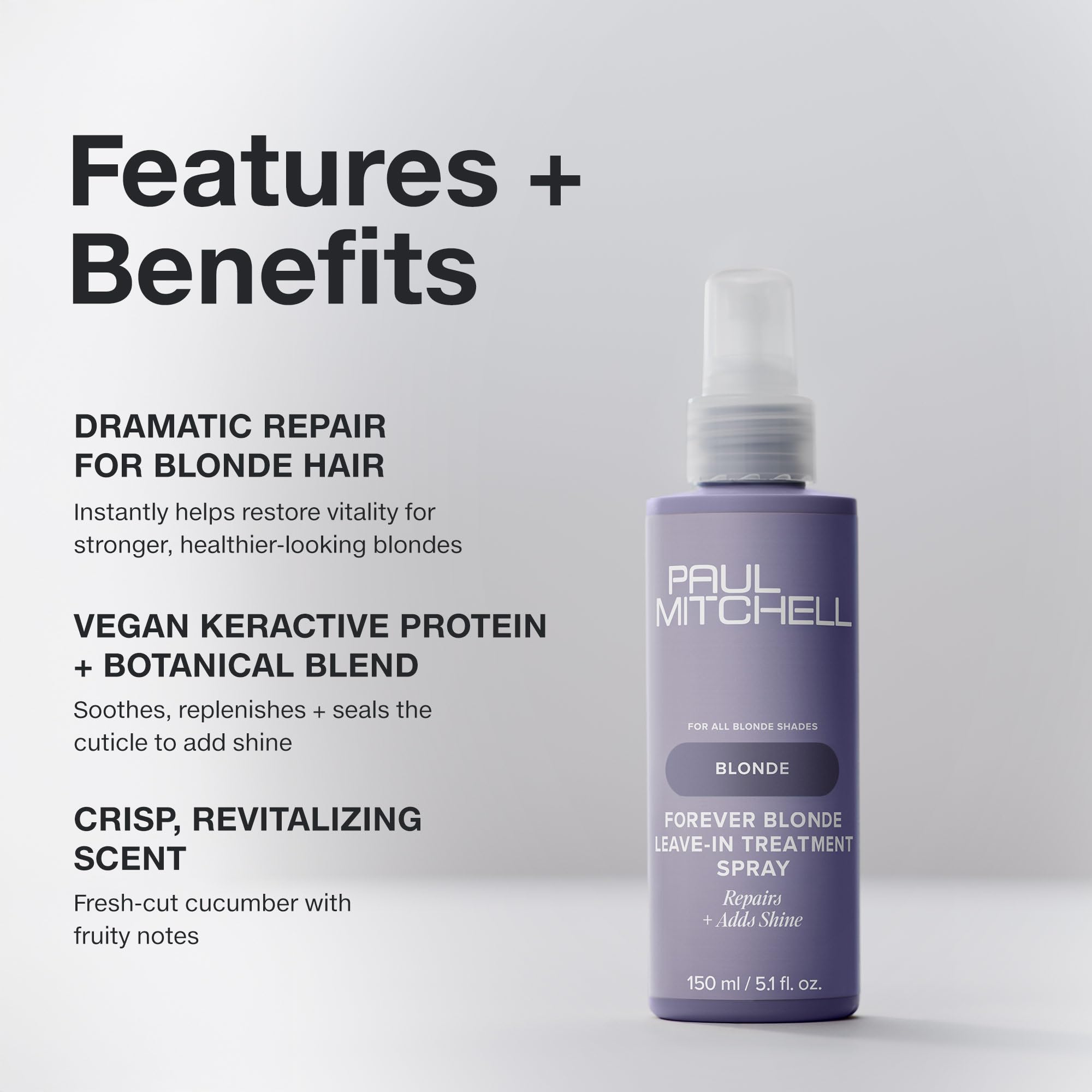 Paul Mitchell Forever Blonde protège la cuticule et apporte douceur durable.