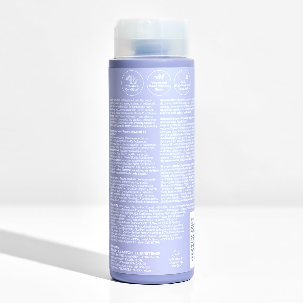 Paul Mitchell Forever Blonde Shampoo – convient pour cheveux décolorés afin de maintenir la luminosité.