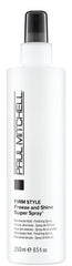 Paul Mitchell Freeze et Brillance Hairspray — bouteille avec fixation puissante et brillance.