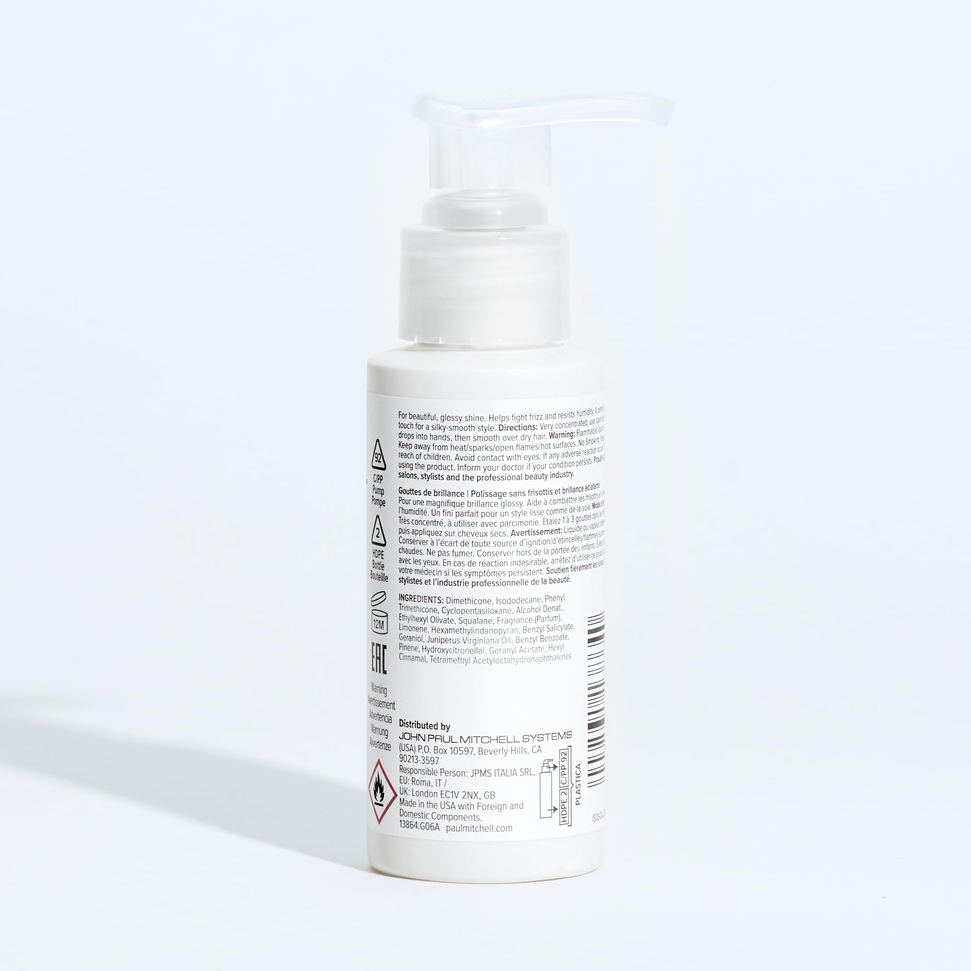 Petite quantité suffit pour Paul Mitchell Gloss Drops et brillance durable.