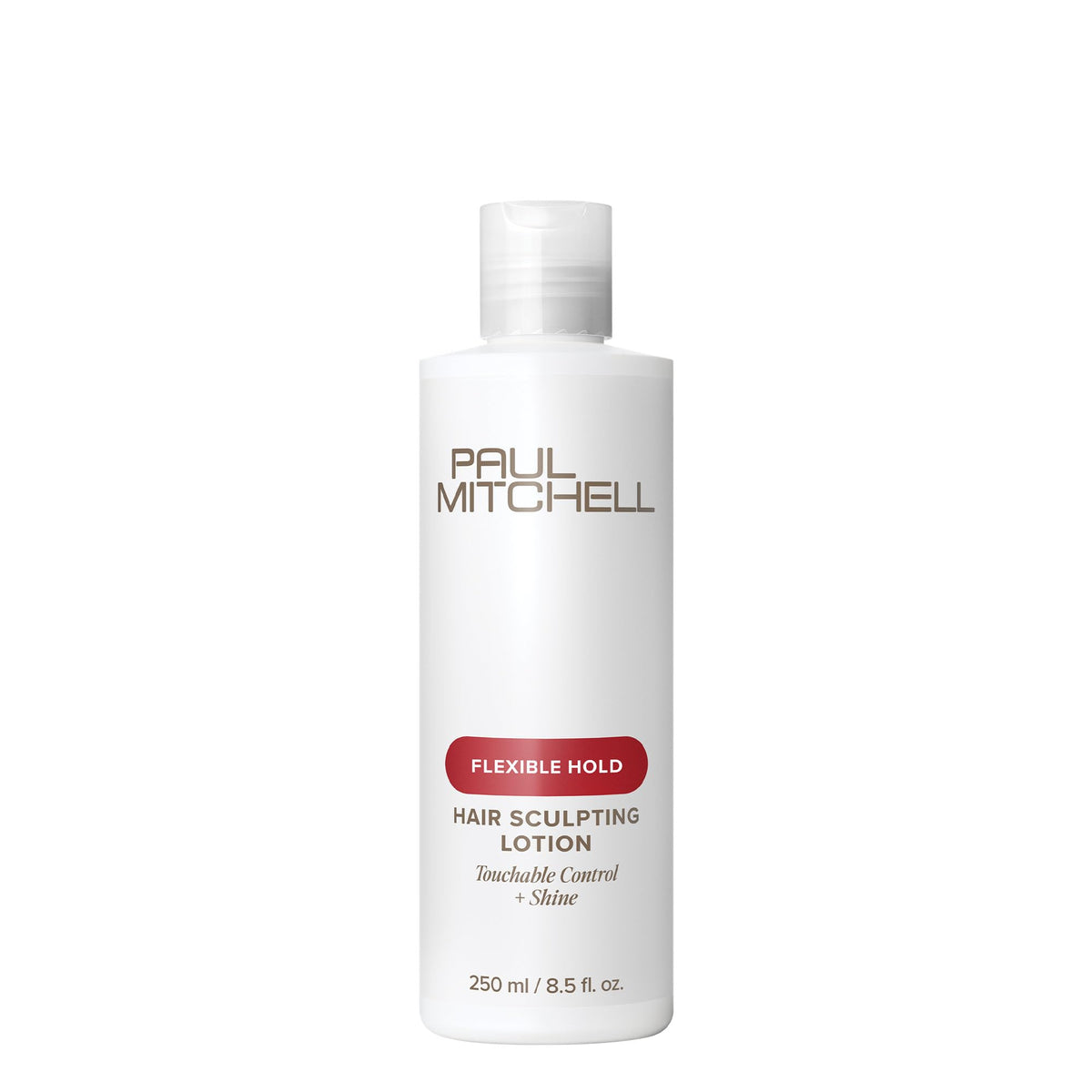 Paul Mitchell Hair Sculpting Lotion sur la bouteille – tenue moyenne et brillance.
