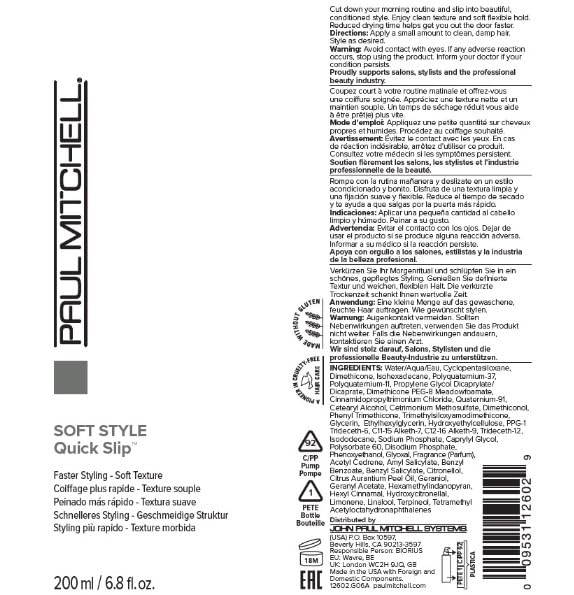 Paul Mitchell Quick Slip Crème — routine matinale simplifiée pour tous types de cheveux.