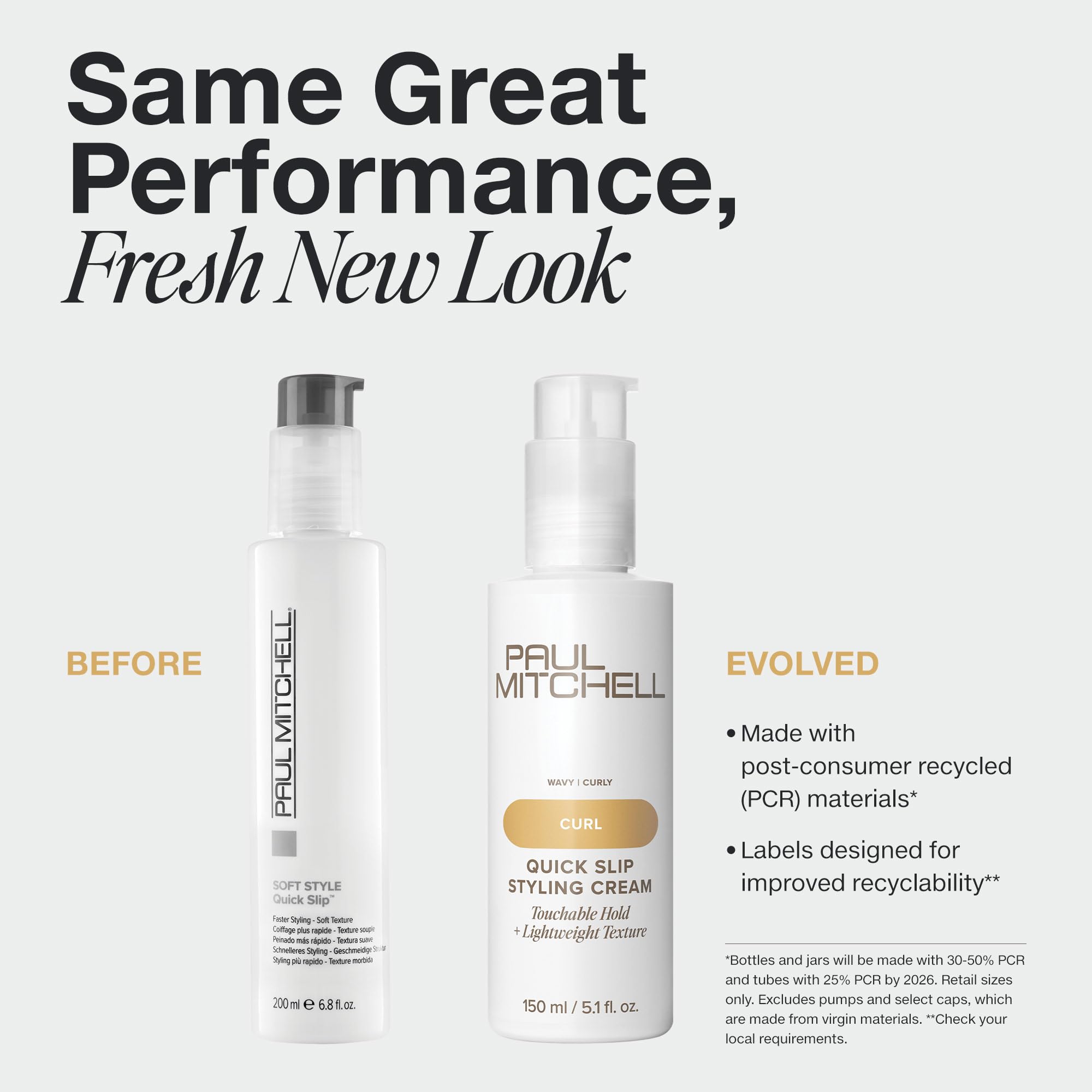 Paul Mitchell Quick Slip Crème — texture légère offrant tenue souple.