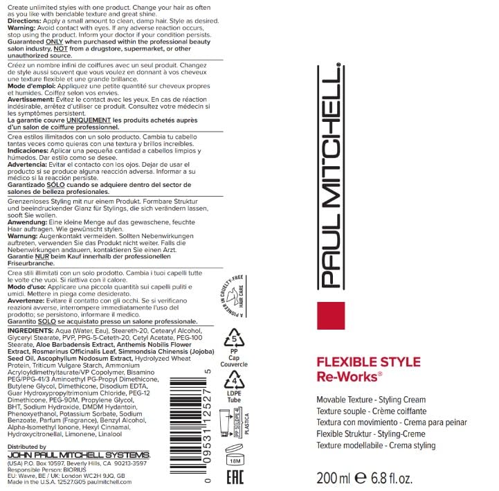 Paul Mitchell Re-Works démontrant la coiffure polyvalente et le restyling facile.