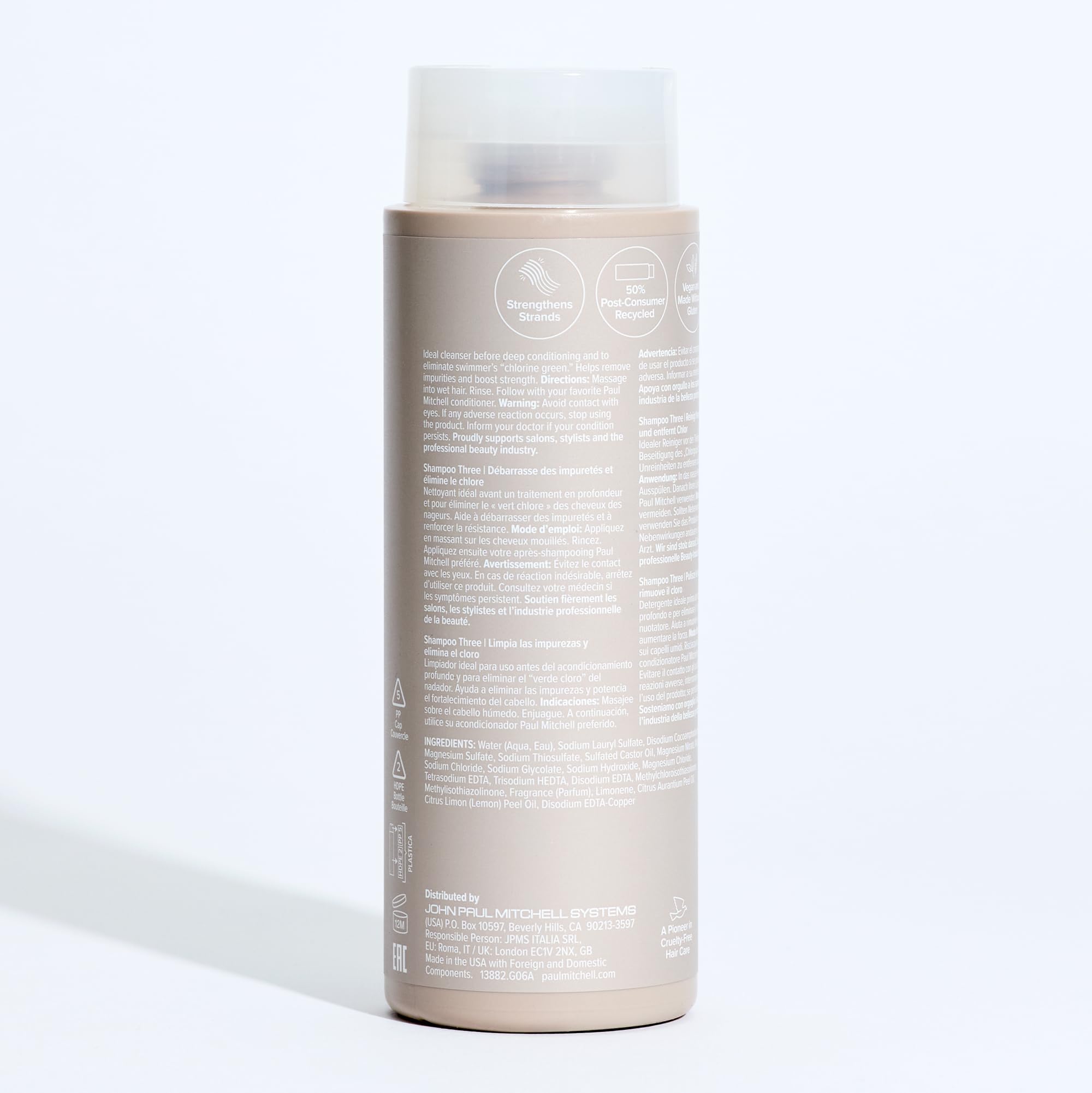 Paul Mitchell Shampoo Three emballage écologique recyclable