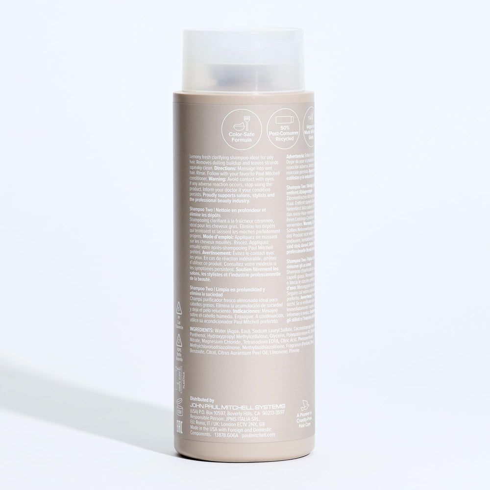Paul Mitchell Shampoo Two - emballage PCR et engagement durable.