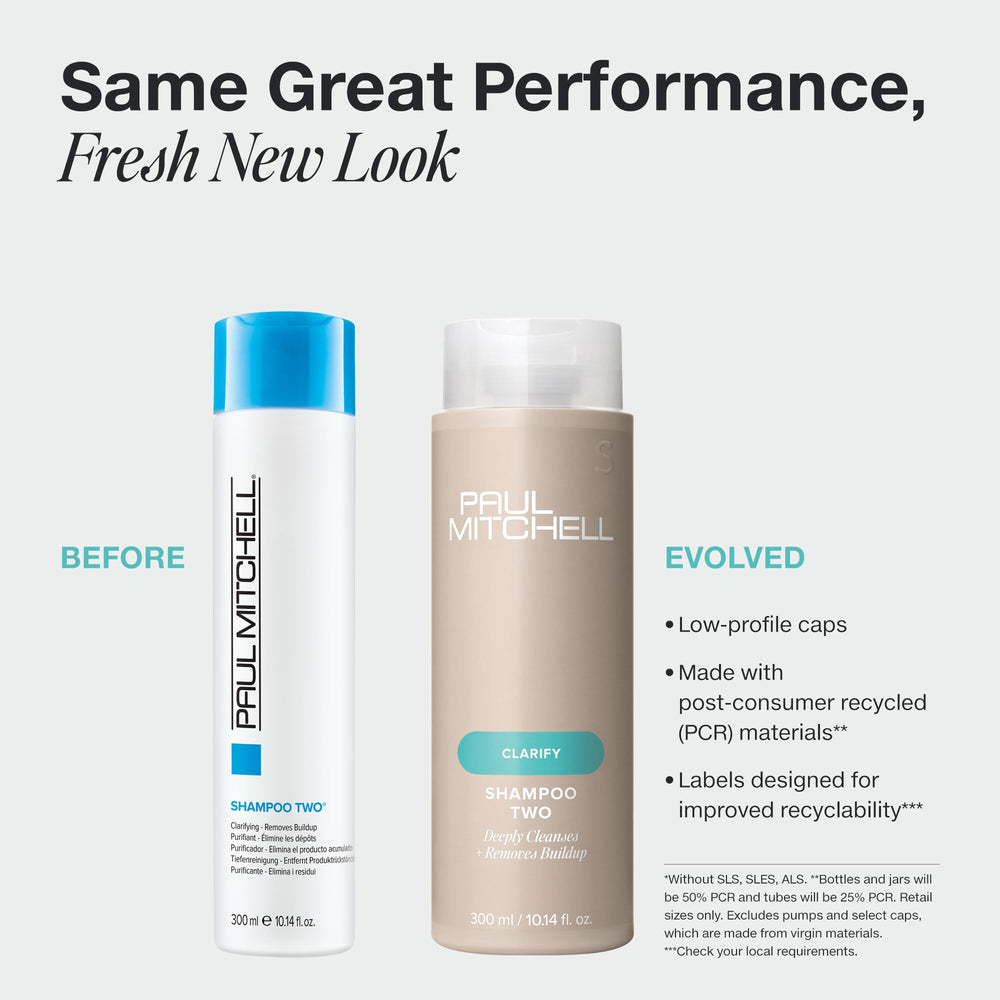 Paul Mitchell Shampoo Two - texture légère qui laisse cheveux propres et frais après lavage.