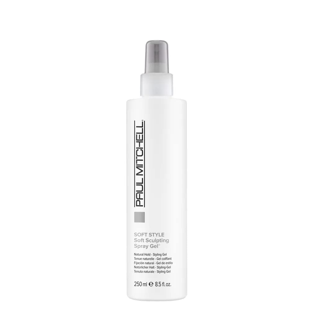 Paul Mitchell Soft Sculpting Spray Gel – bouteille 250 ml, tenue naturelle et brillance subtile.