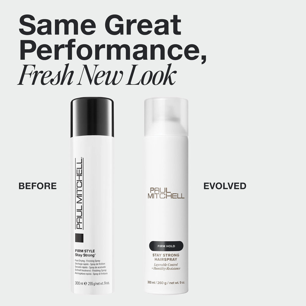 Paul Mitchell Stay Strong Hairspray : brume fine pour couches légères et volume contrôlé.