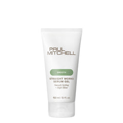 Paul Mitchell Straight Works: bouteille de gel prête au lissage des cheveux texturés et frisés.