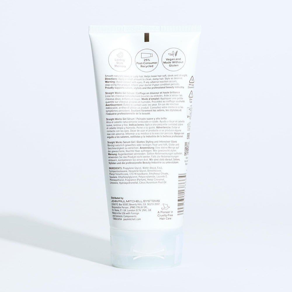 Paul Mitchell Straight Works: sérum-gel appliqué pour faciliter le lissage quotidien.