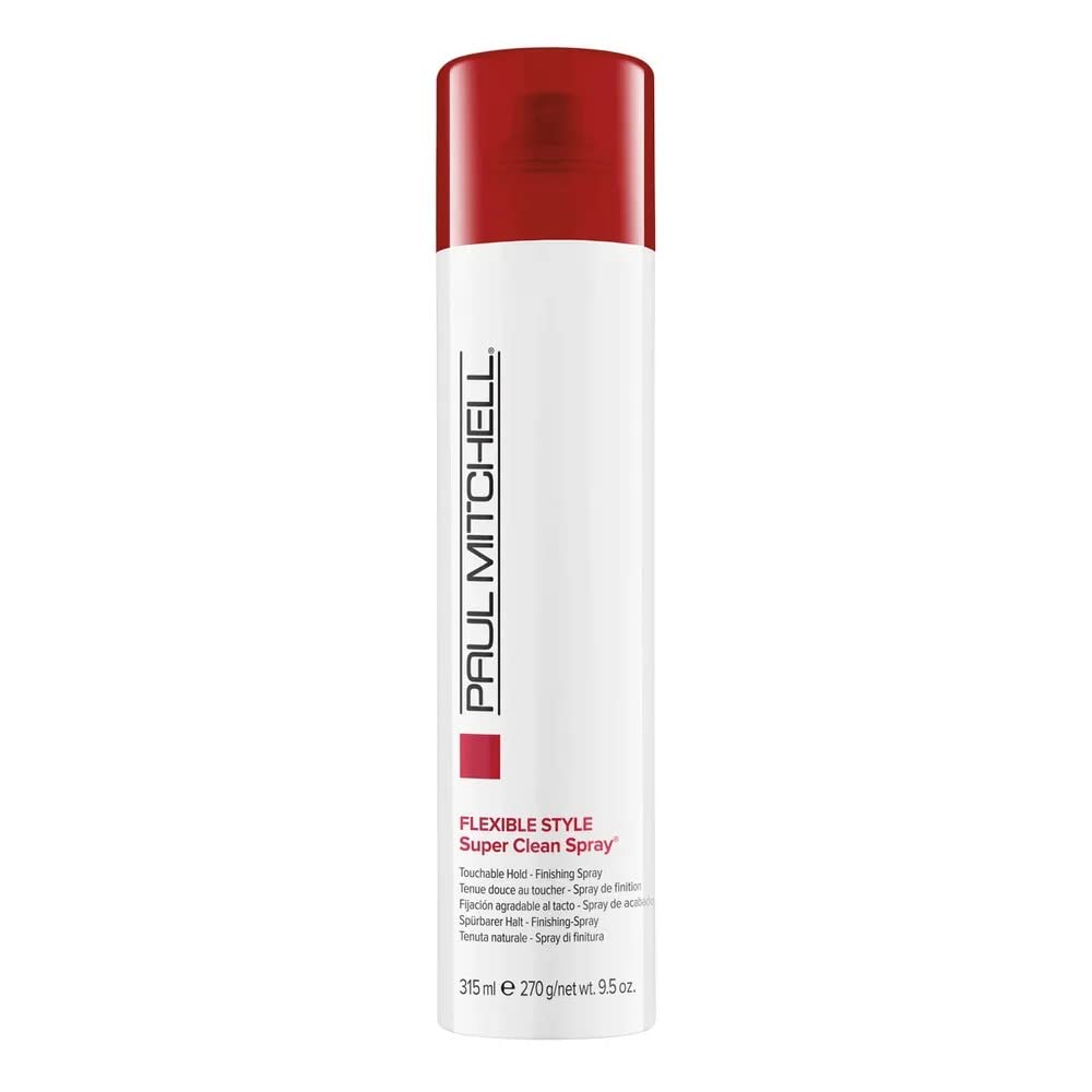 Paul Mitchell Super Clean fixatif en aérosol : bouteille prête pour un coiffage rapide et léger.
