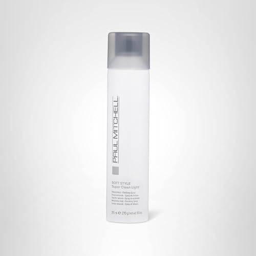 Emballage minimaliste de Paul Mitchell Super Clean Light Hairspray.