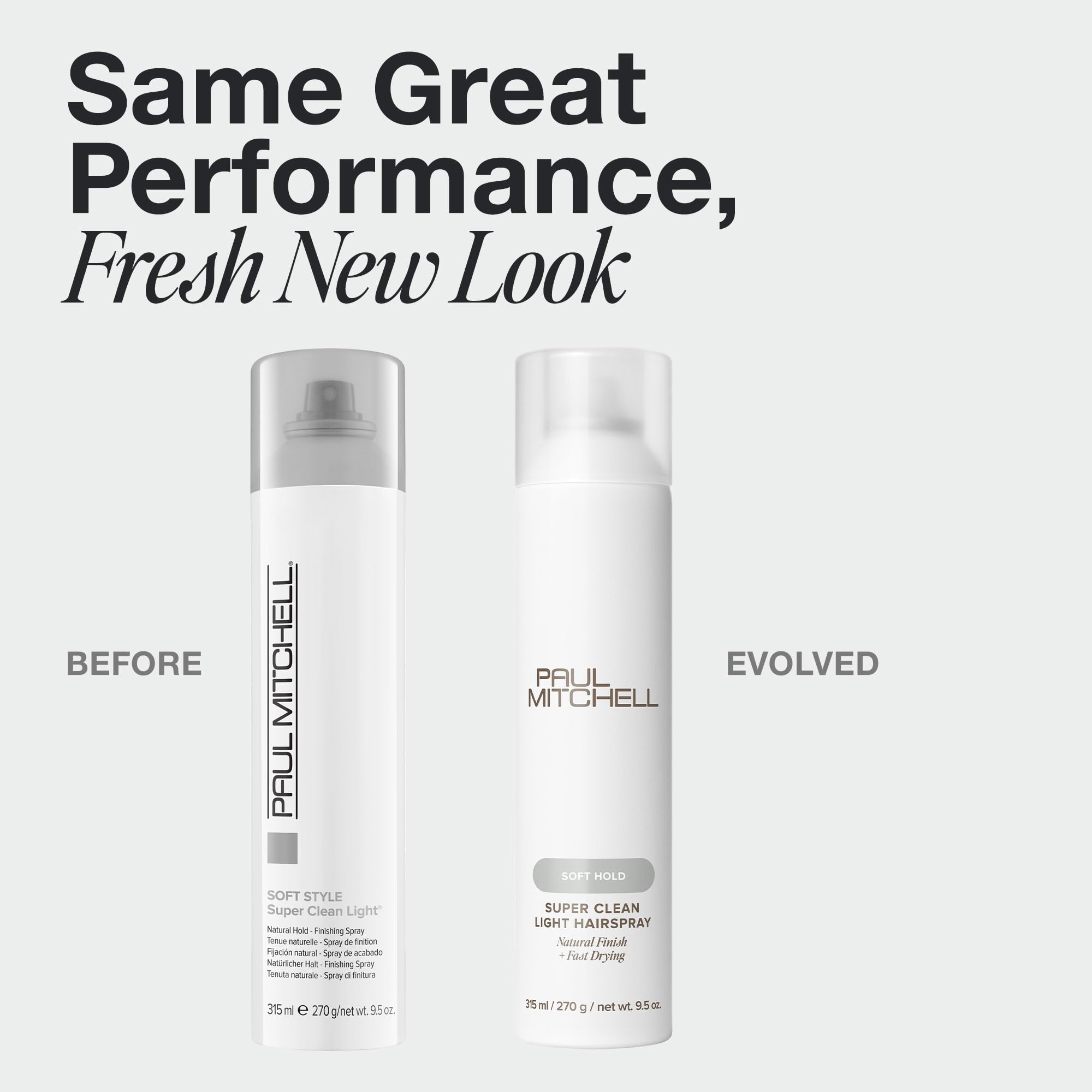 Paul Mitchell Super Clean Light Hairspray pulvérisation rapide pour un séchage uniforme.