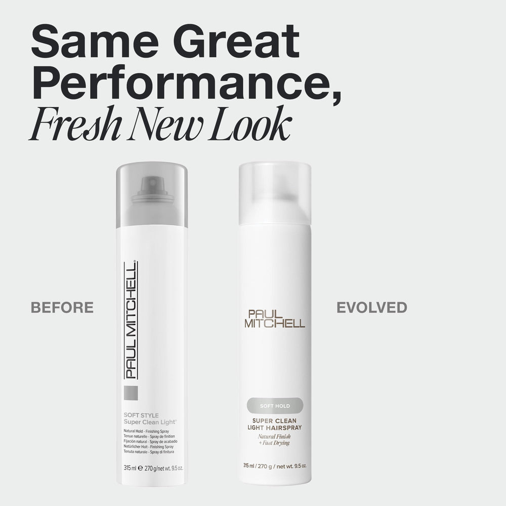 Paul Mitchell Super Clean Light Hairspray pulvérisation rapide pour un séchage uniforme.