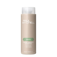 Paul Mitchell Shampoing Super Smooth — bouteille visible, douceur et lavage doux.