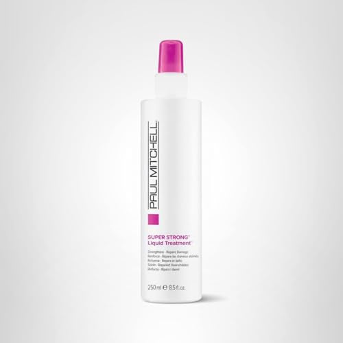 Paul Mitchell Traitement Liquide sur texture capillaire, mise en avant de l’effet lisse.