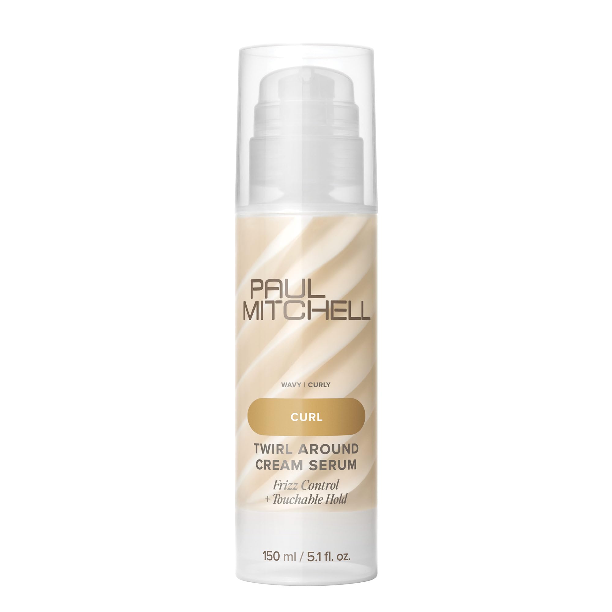Paul Mitchell Twirl Around Crème Sérum sur la bouteille offre une définition légère des boucles