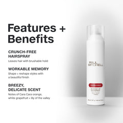 Paul Mitchell Worked Up Hairspray – Spray fixant flexible pour tous types de cheveux