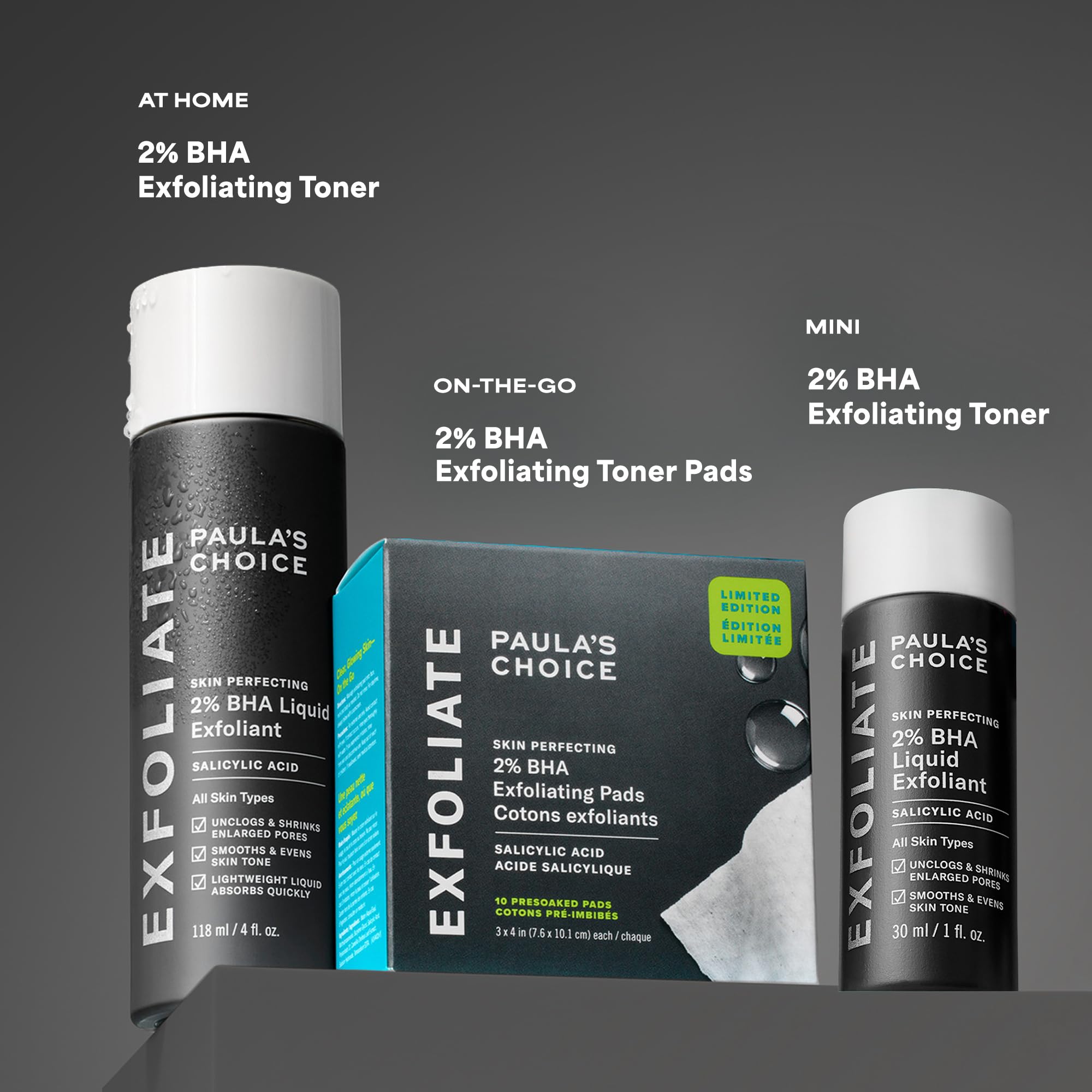 Paula's Choice 2% BHA Pads – résultats potentiels en voyage.
