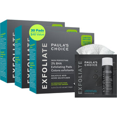 Paula's Choice 2% BHA Pads – boîte ensemble, pratique voyage et usage quotidien.