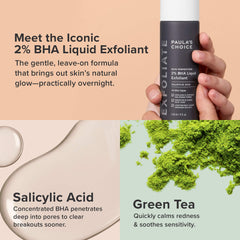 Application du duo Paula's Choice, guide visuel pour une exfoliation ciblée.