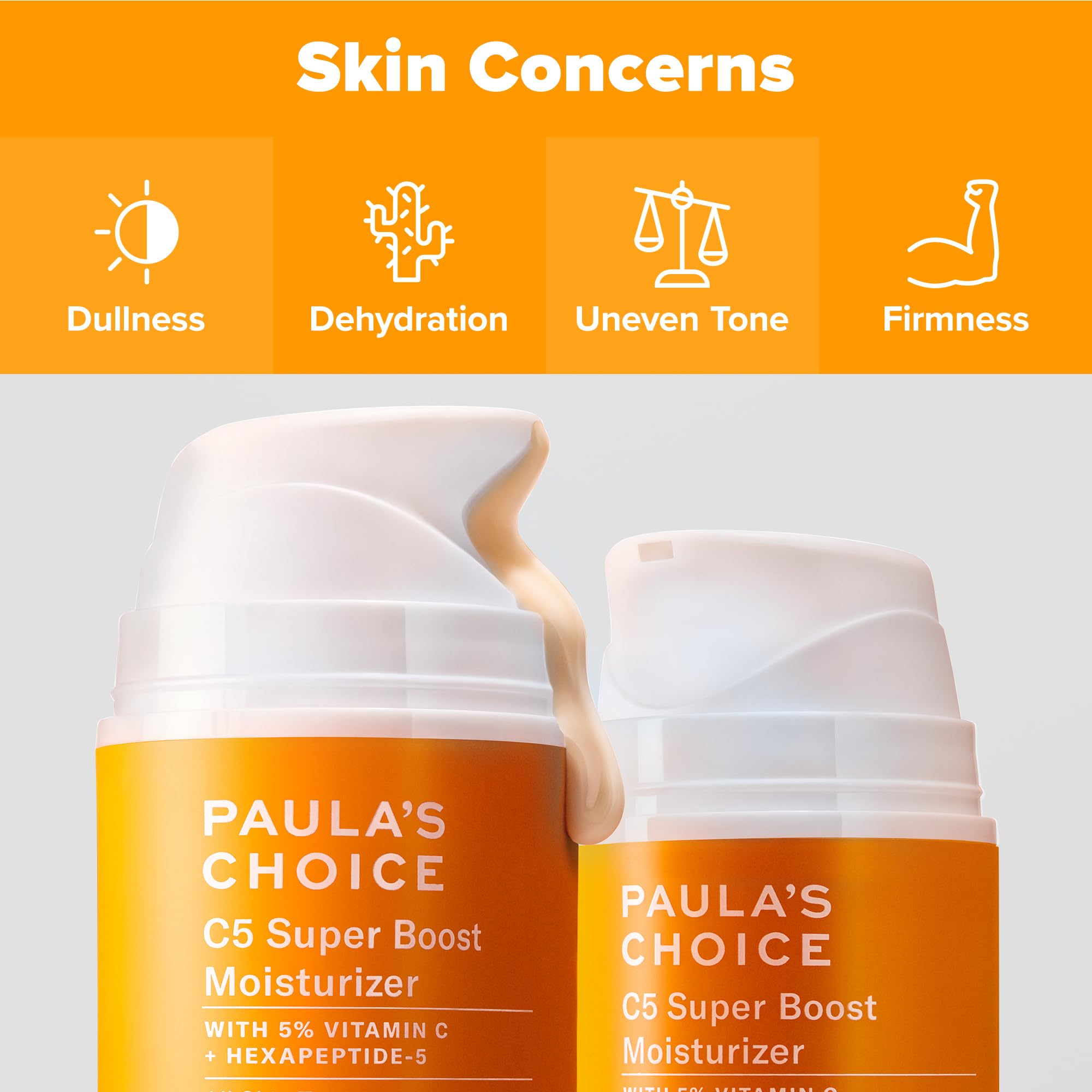 Séries de vitamine C 5% dans Paula's Choice C5 Super Boost pour teint uniforme.