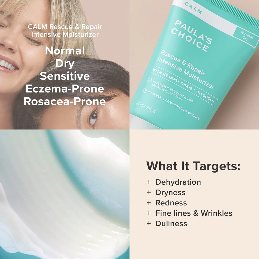 Paula's Choice CALM Peau Sensible Rosacée Eczéma convient pour peaux sensibles et problématiques.