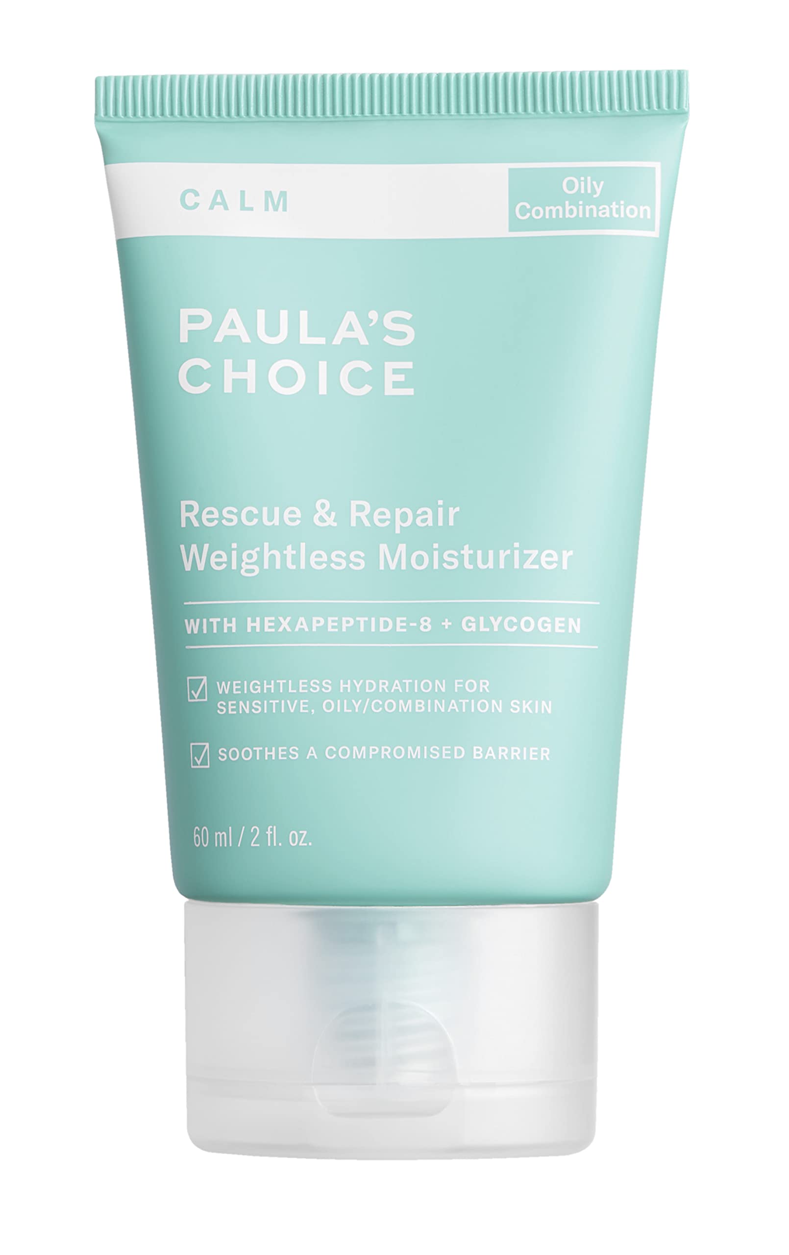Paula's Choice CALM pompe crème visage — hydratation légère pour peau sensible.