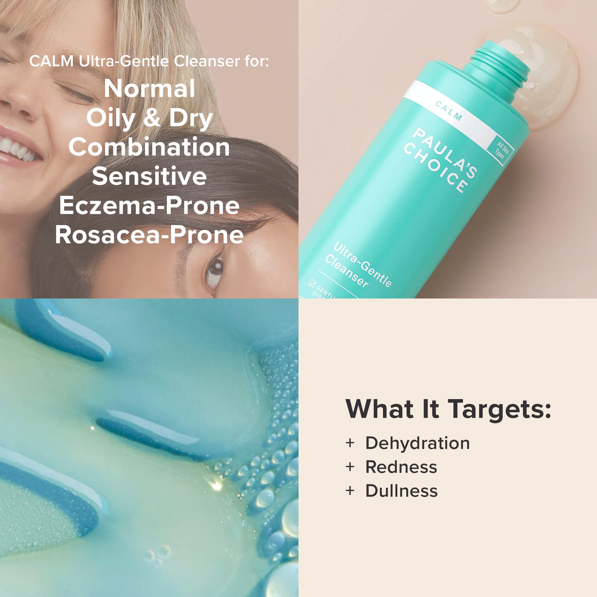 Paula's Choice Cleanser rinçage laisse peau hydratée et satinée.
