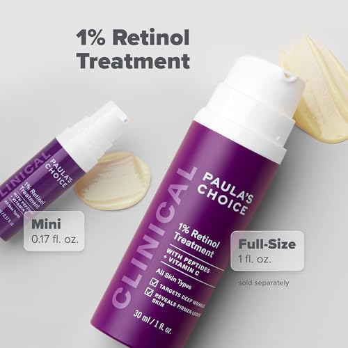 Paula's Choice Clinical 1% Retinol, effet anti‑âge potentiel, peau plus lumineuse.