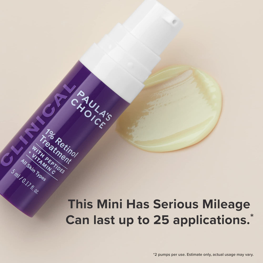 Paula's Choice Clinical 1% Retinol, texture crème sur peau, hydratation agréable.