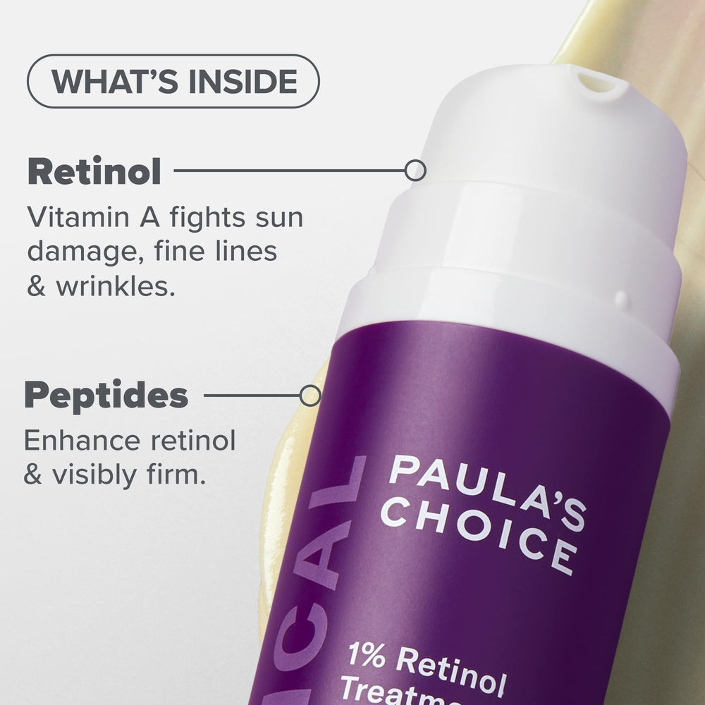 Étiquette indiquant 1% Retinol sur Paula's Choice CLINICAL.