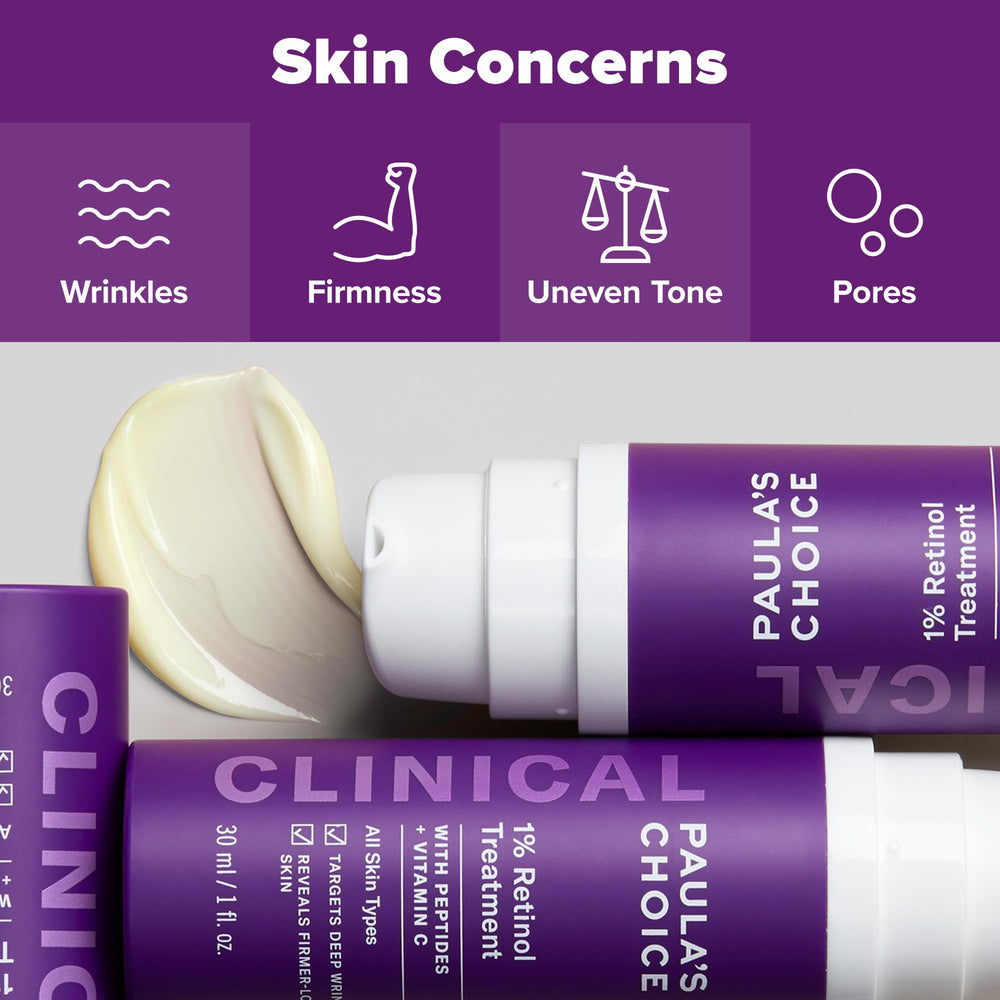 Routine nocturne avec Paula's Choice CLINICAL Retinol pour l'entretien du soir.