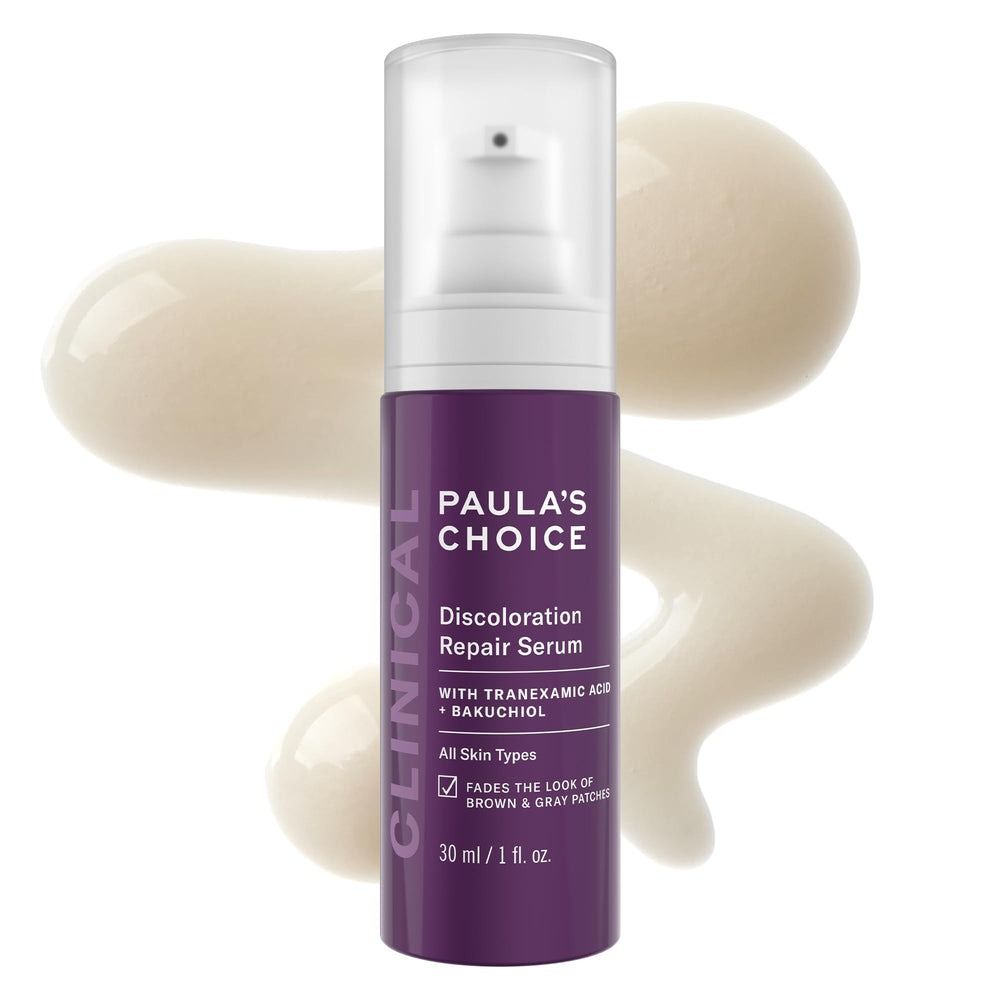 Sérum Paula's Choice en bouteille, promesse de réduction des taches visibles.