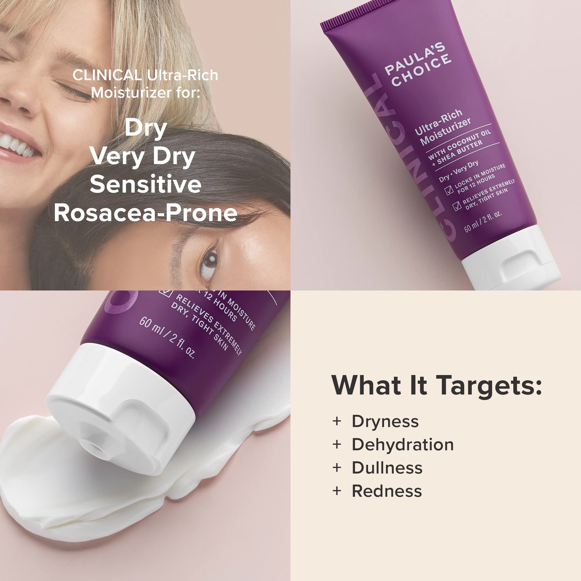 Paula's Choice Ultra-Rich Visage: hydratation 12 heures pour teint doux.