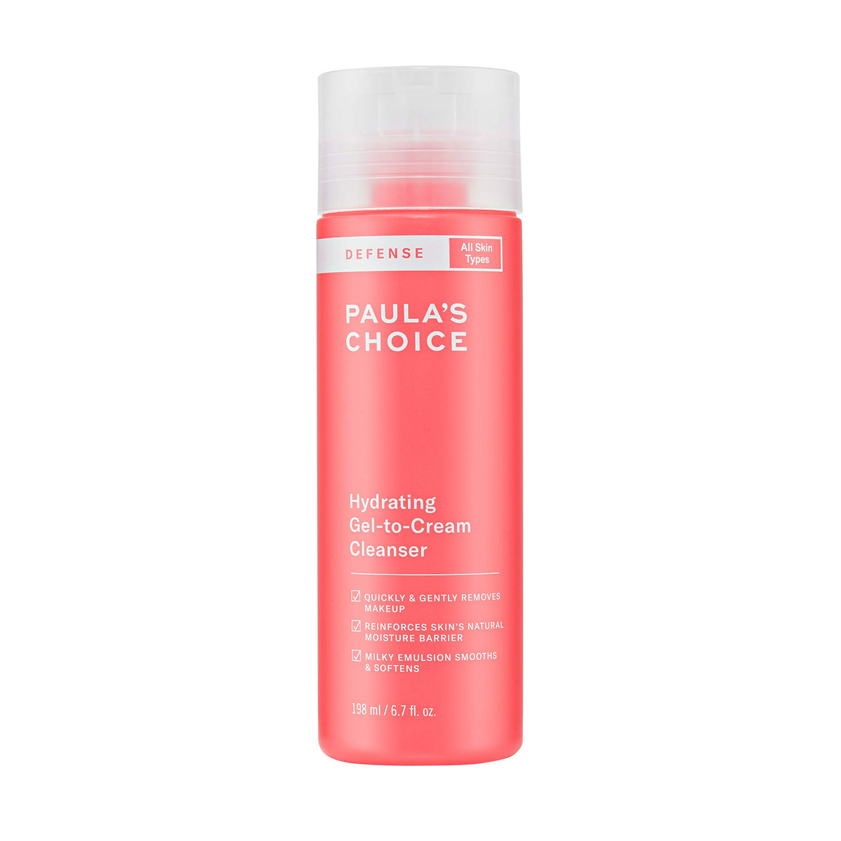 Paula's Choice DEFENSE Gel-Creme: bouteille et texture rafraîchissante pour le visage.