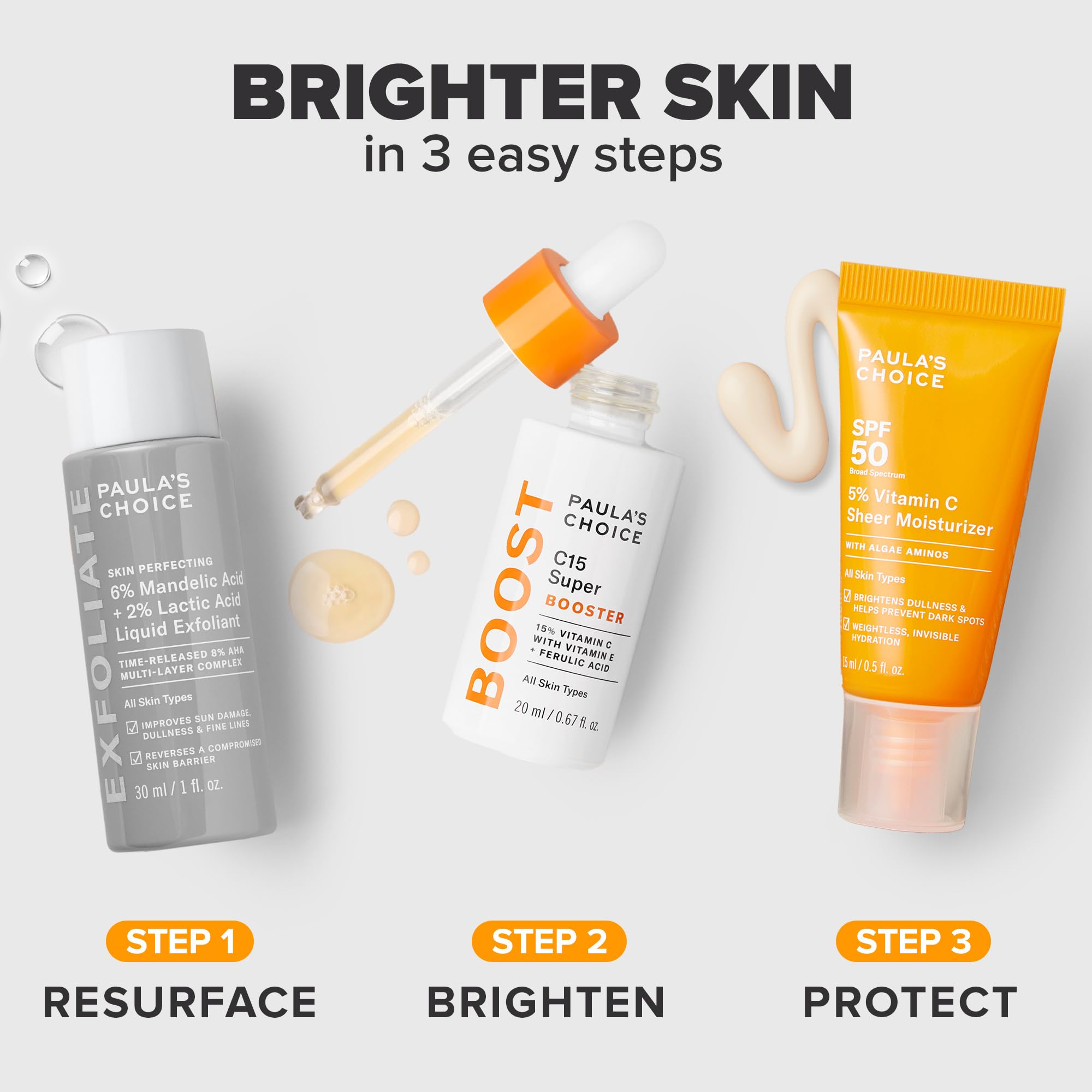 Exfoliant Mandelique AHA – flacon qui lisse la peau et affine les pores.