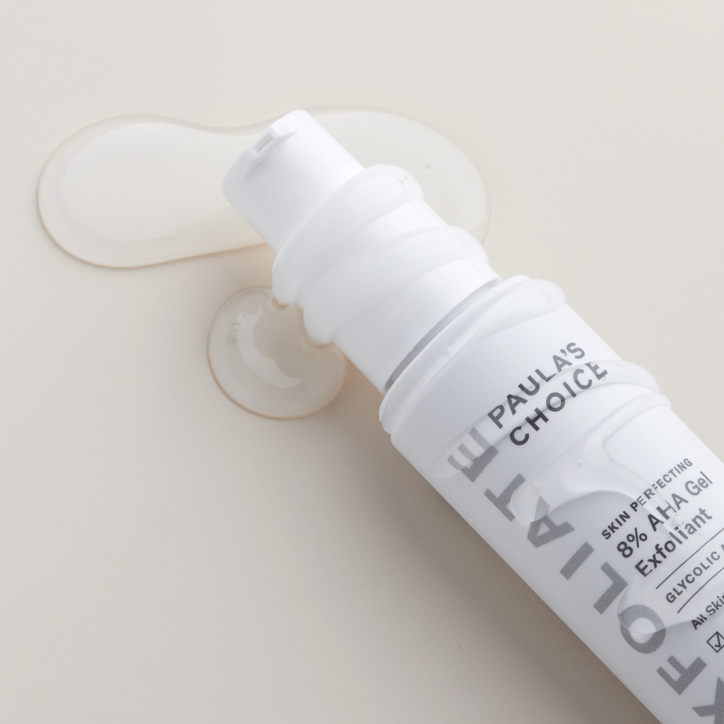 Gel exfoliant AHA hydratant favorisant peau saine et douce