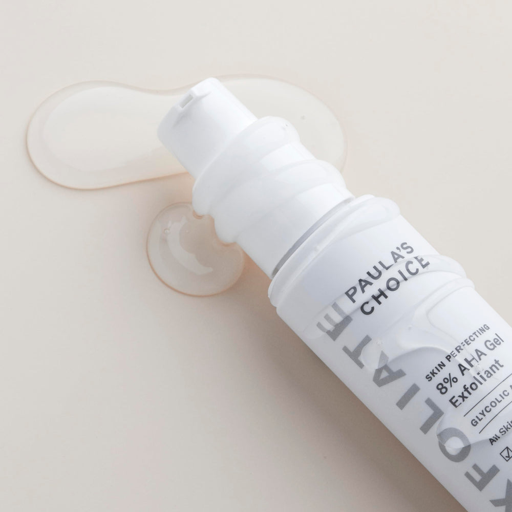 Gel exfoliant AHA hydratant favorisant peau saine et douce