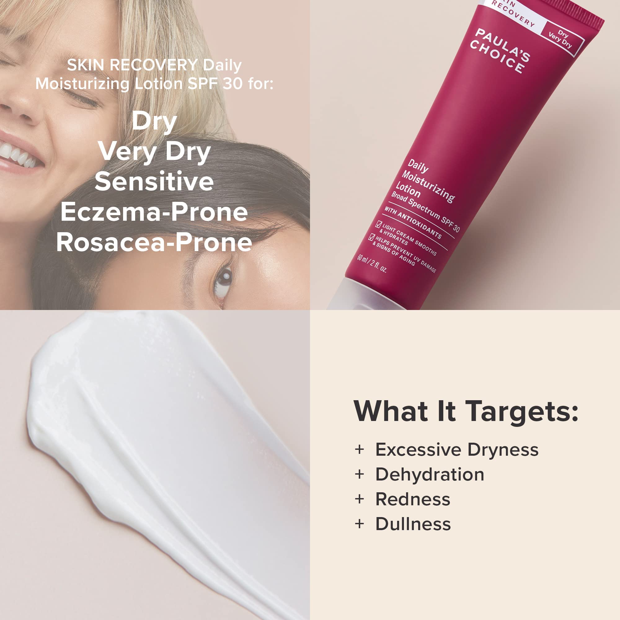 Complexe de peptides anti-âge Paula's Choice SKIN RECOVERY pour support hydratant.