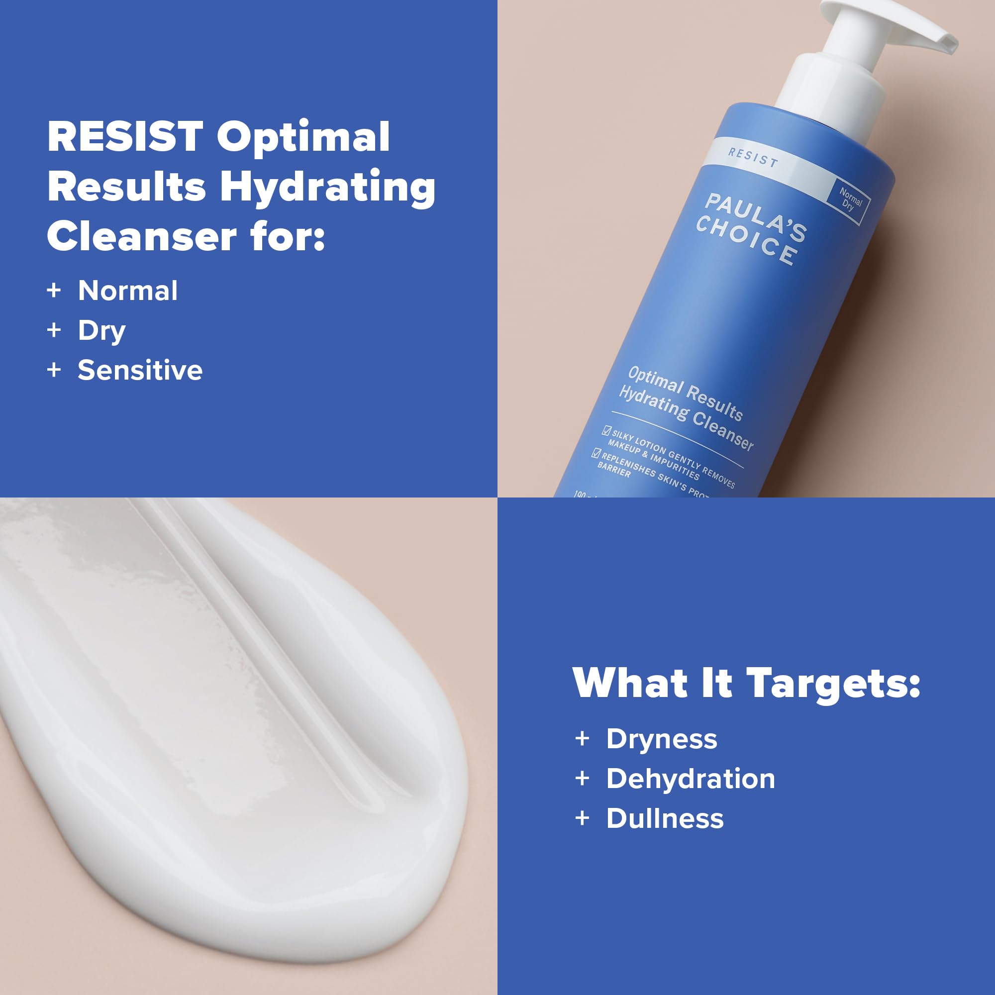 Utilisation matin et soir, produit se rince facilement pour peau douce