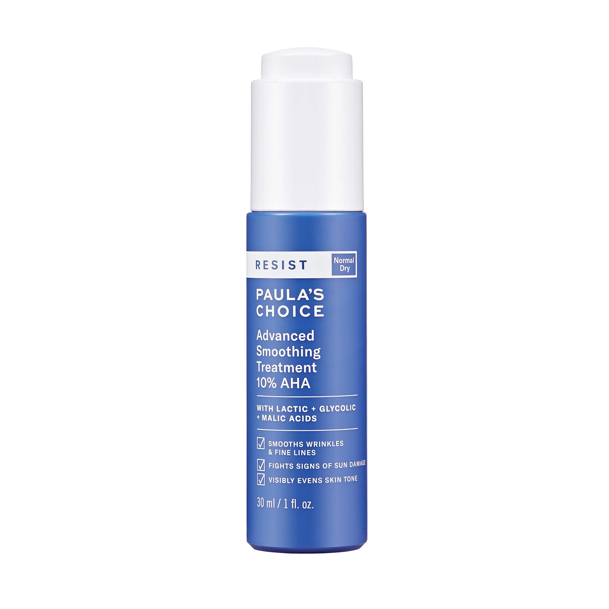 Paula's Choice RESIST 10% AHA, bouteille lumineuse, exfoliation douce pour peau normale à sèche