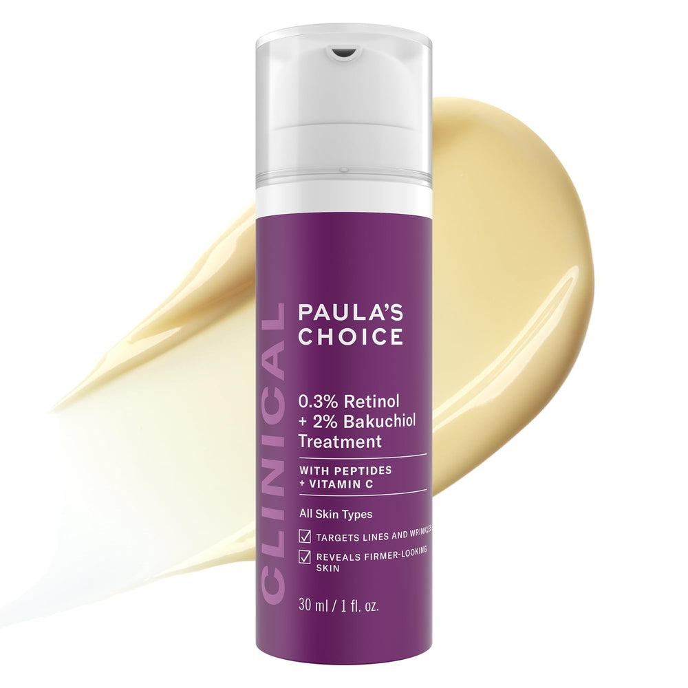 Paula's Choice serum visage retinol et bakuchiol, lissage des rides potentiel