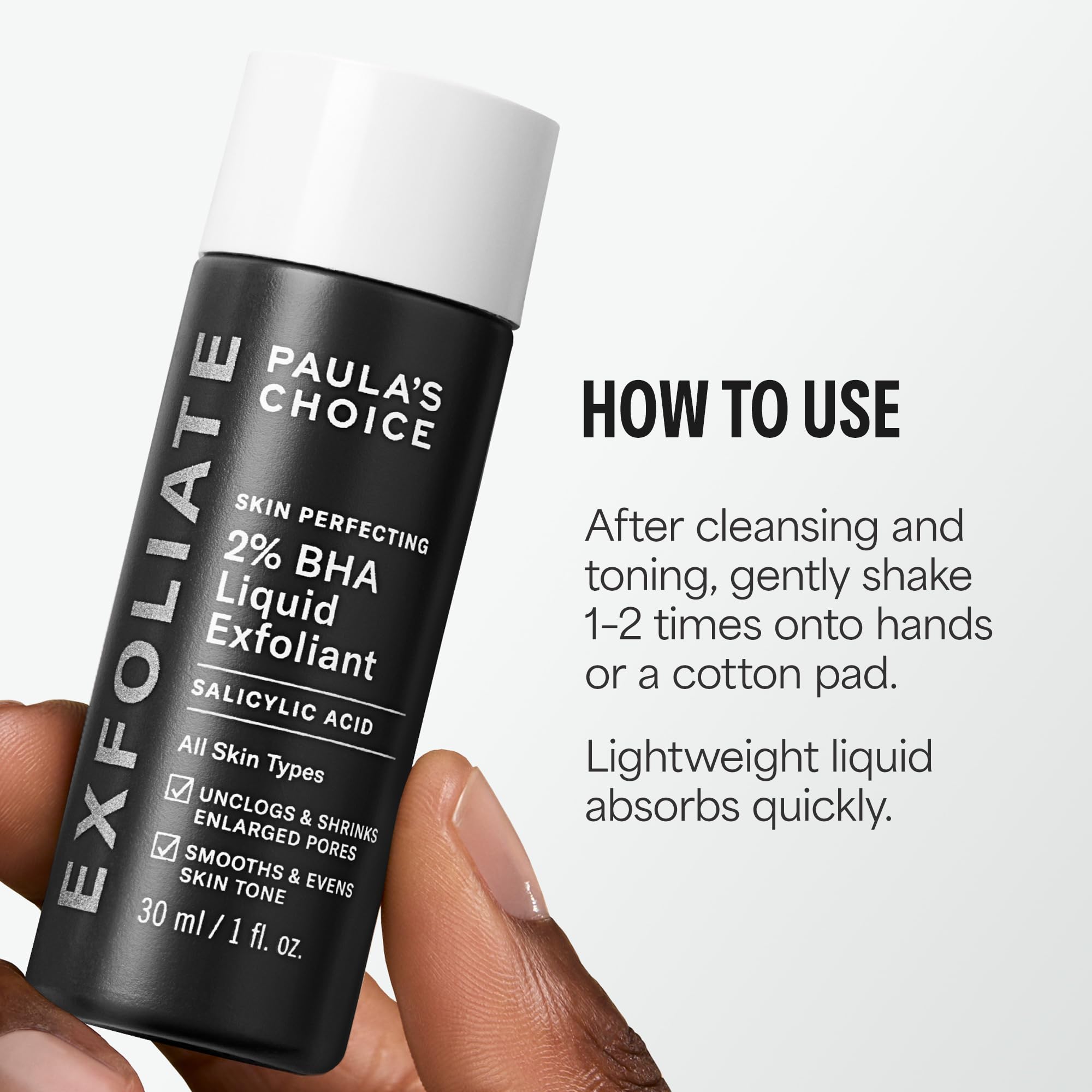 Texture liquide douce de l'exfoliant Paula's Choice 2% BHA