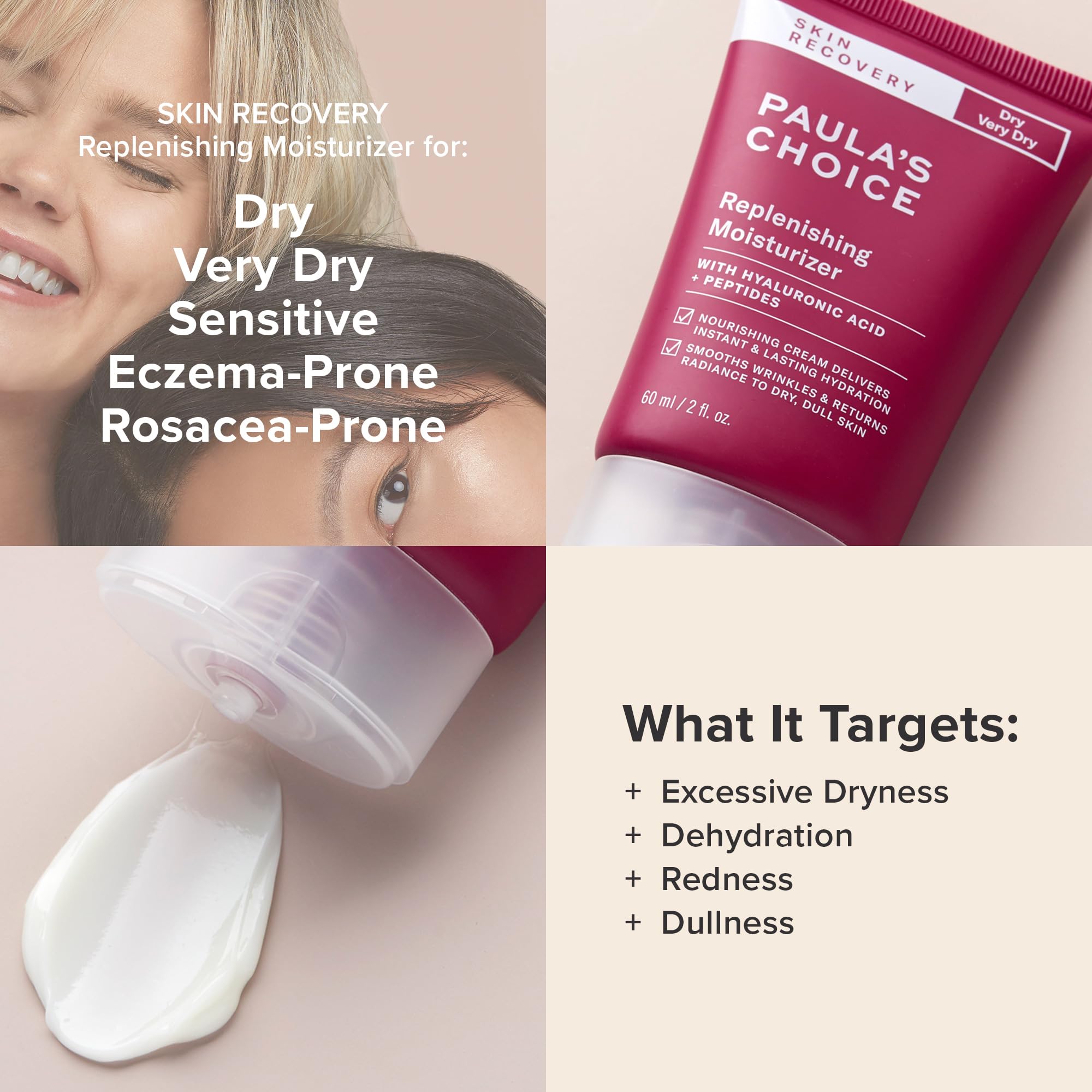 Paula's Choice Skin Recovery: texture non grasse avec éclat naturel.