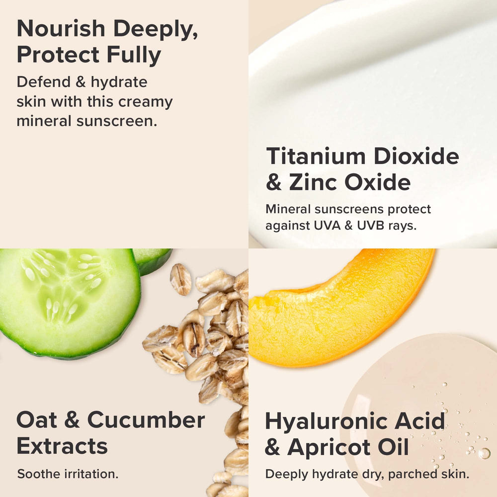 Texture crème douce Paula's Choice SKIN RECOVERY pour peau sèche et sensible.
