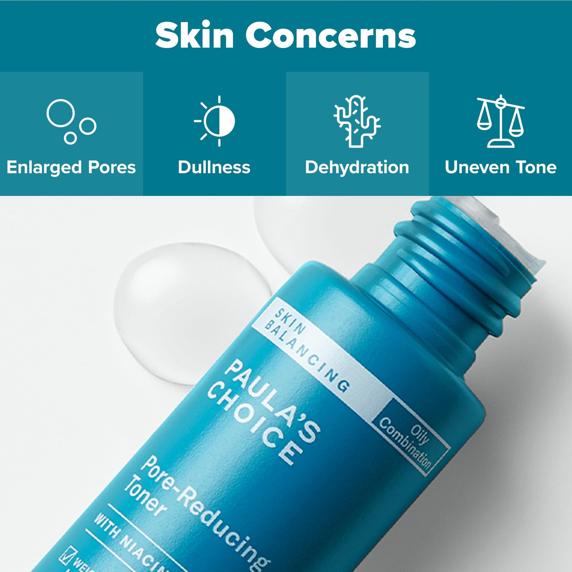 Paula's Choice Toner – contrôle de brillance: peau mate durable.
