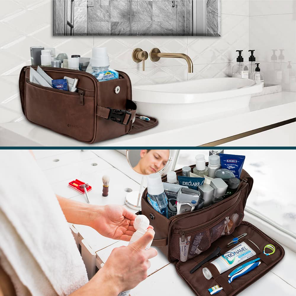PAVILIA Dopp Kit intérieur étanche séparant les éléments mouillés et secs.